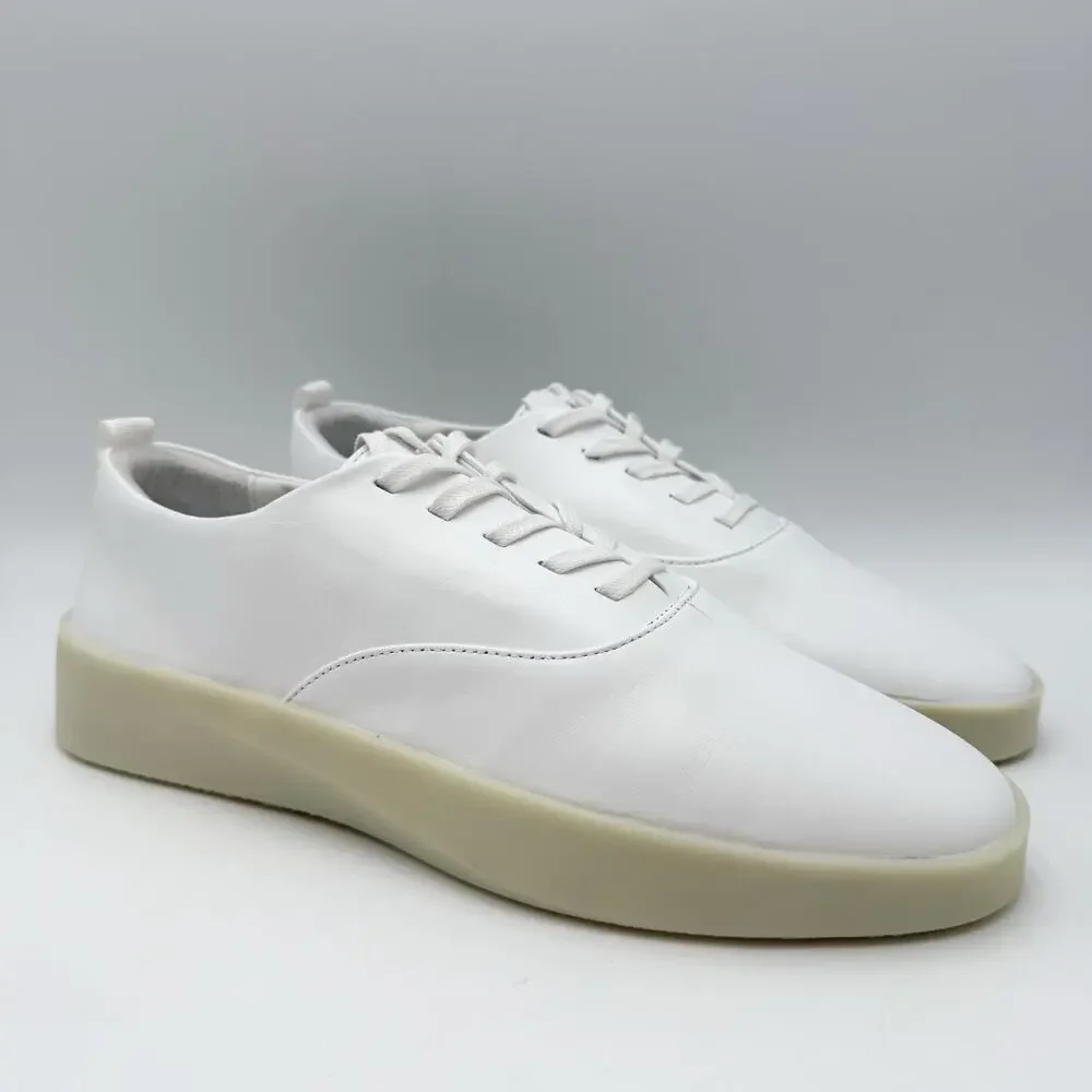 Wolf & Shepherd Cruise Lace Up Sneakers Mens 8 Womens 9.5 White Leather NIB